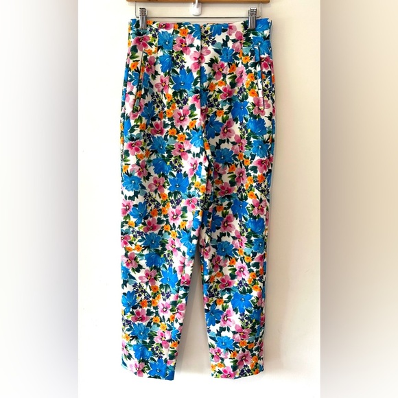 ZARA Floral High Rise Cropped Pants – Size 28/M (Fit Small) - Picture 2 of 6